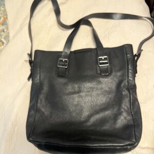 MARC by Marc Jacobs Convertible Crossbody Hobo Bag Black XL Lamb‎ & Cow Leather